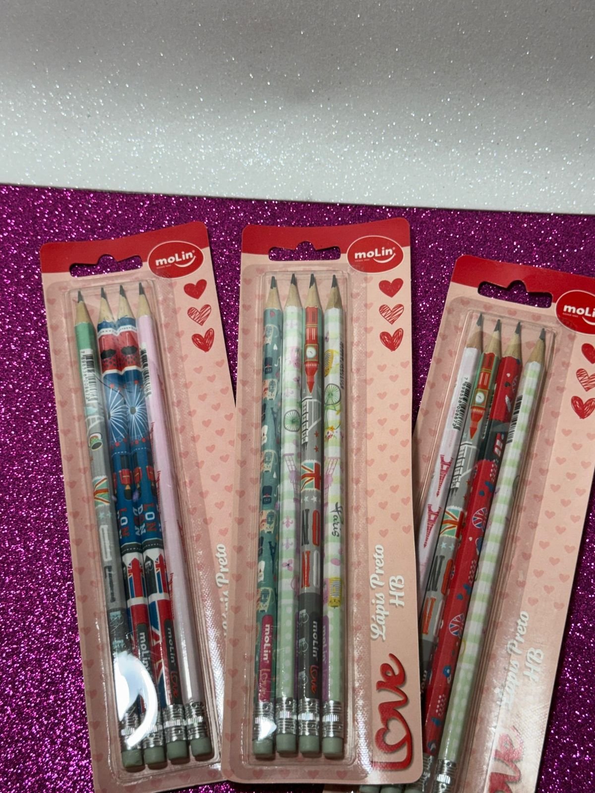 Lápis Preto Hb Love City com borracha- estampa e cor aleatórias - Imagem 6