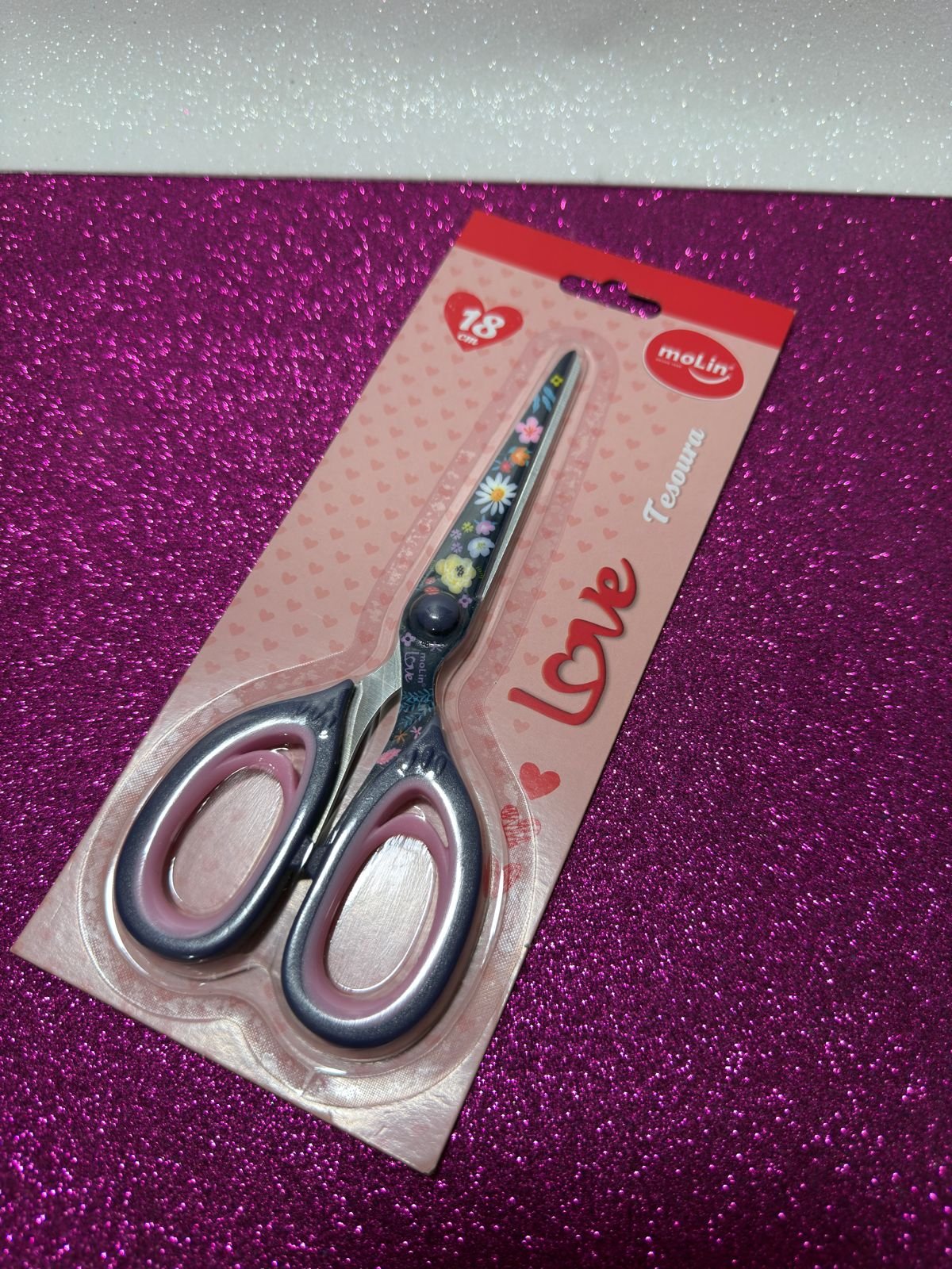 Tesoura Florwers Azul - Molin