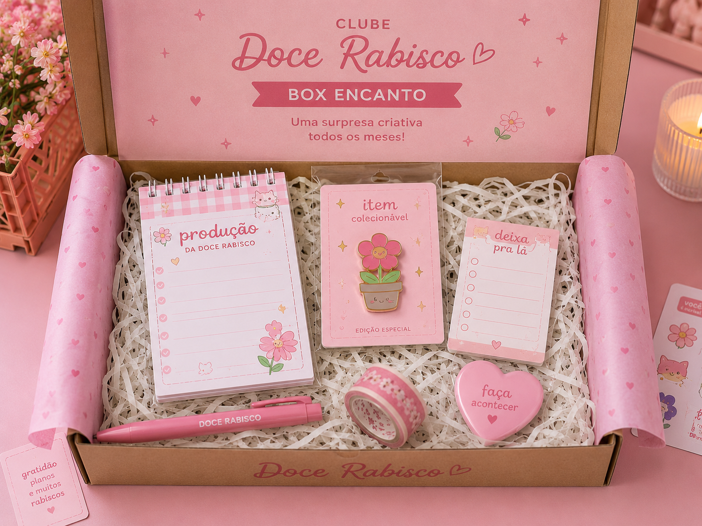 Mini-Box Encanto Doce Rabisco - Plano Mensal 65,00 + Frete Fixo 15,00