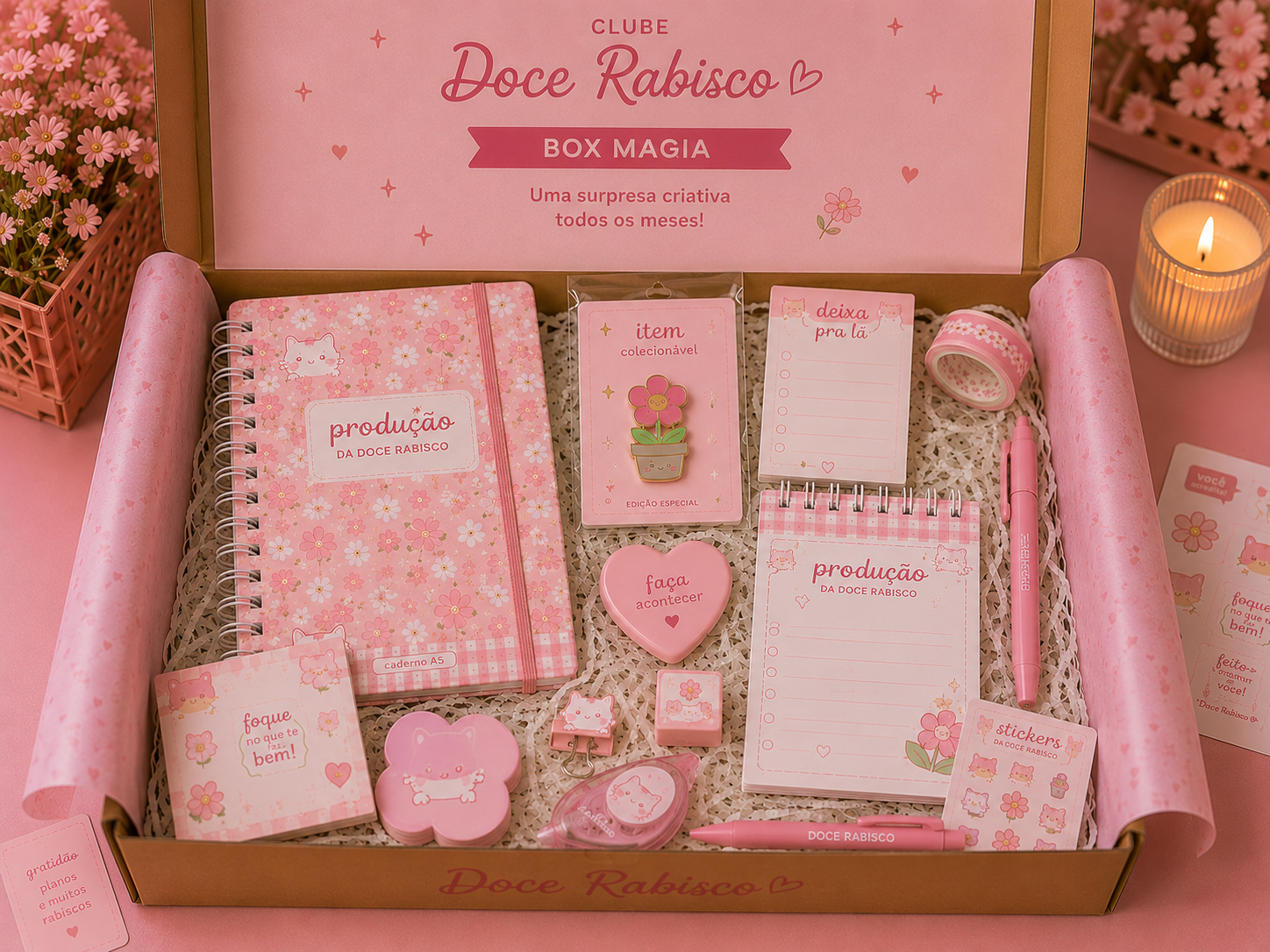 Super Box Magia Doce Rabisco Plano Mensal 180,00 + frete fixo de 15,00