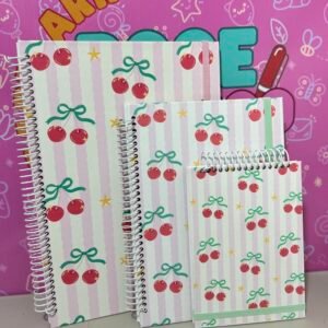 caderno cereja