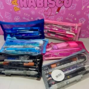 Kit Papelaria Completo 20 Itens com Bag Telinha ✨ Canetas Lápis Washi Tape e Acessórios