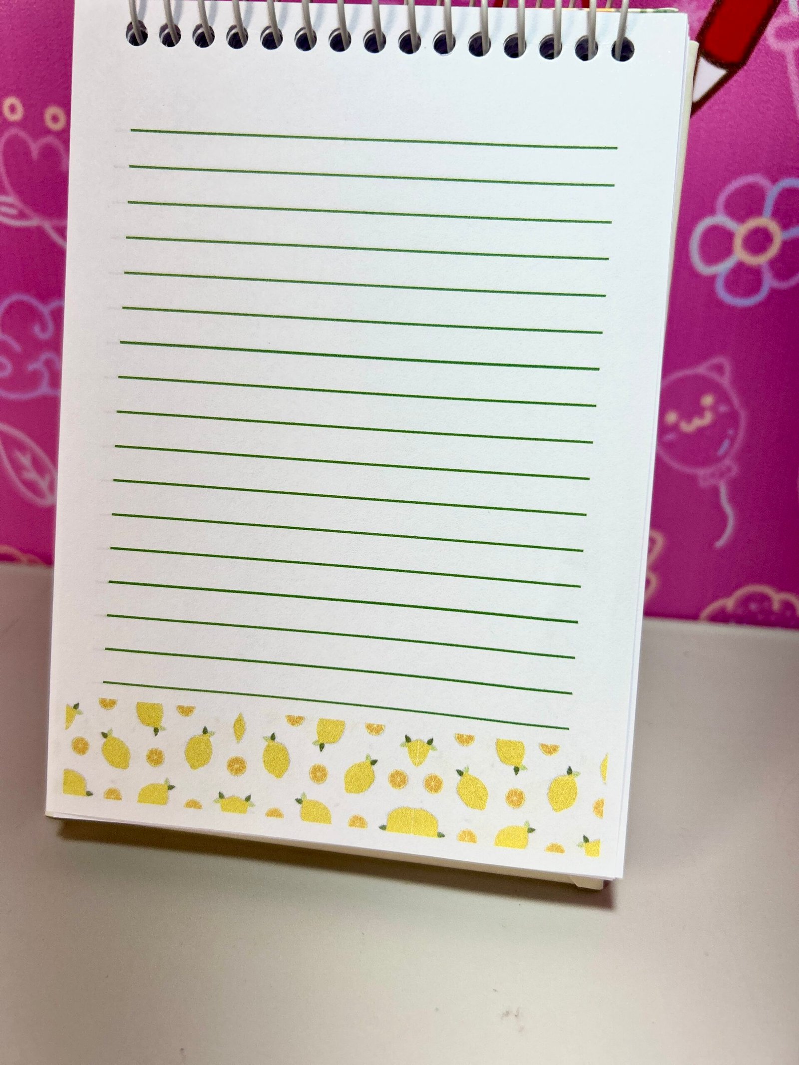 Kit Cadernos Fofos Limão 3 Peças A5 Colegial A6 Papelaria Elegante com Elástico 60 Folhas - Imagem 9