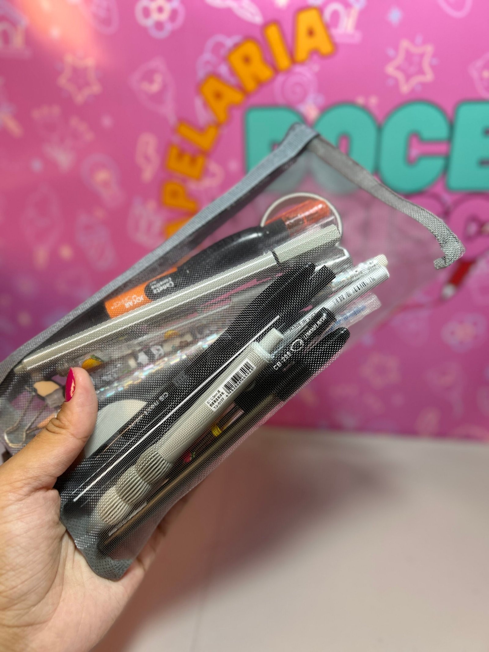 Kit Papelaria Completo 20 Itens com Bag Telinha ✨ Canetas Lápis Washi Tape e Acessórios - Imagem 10