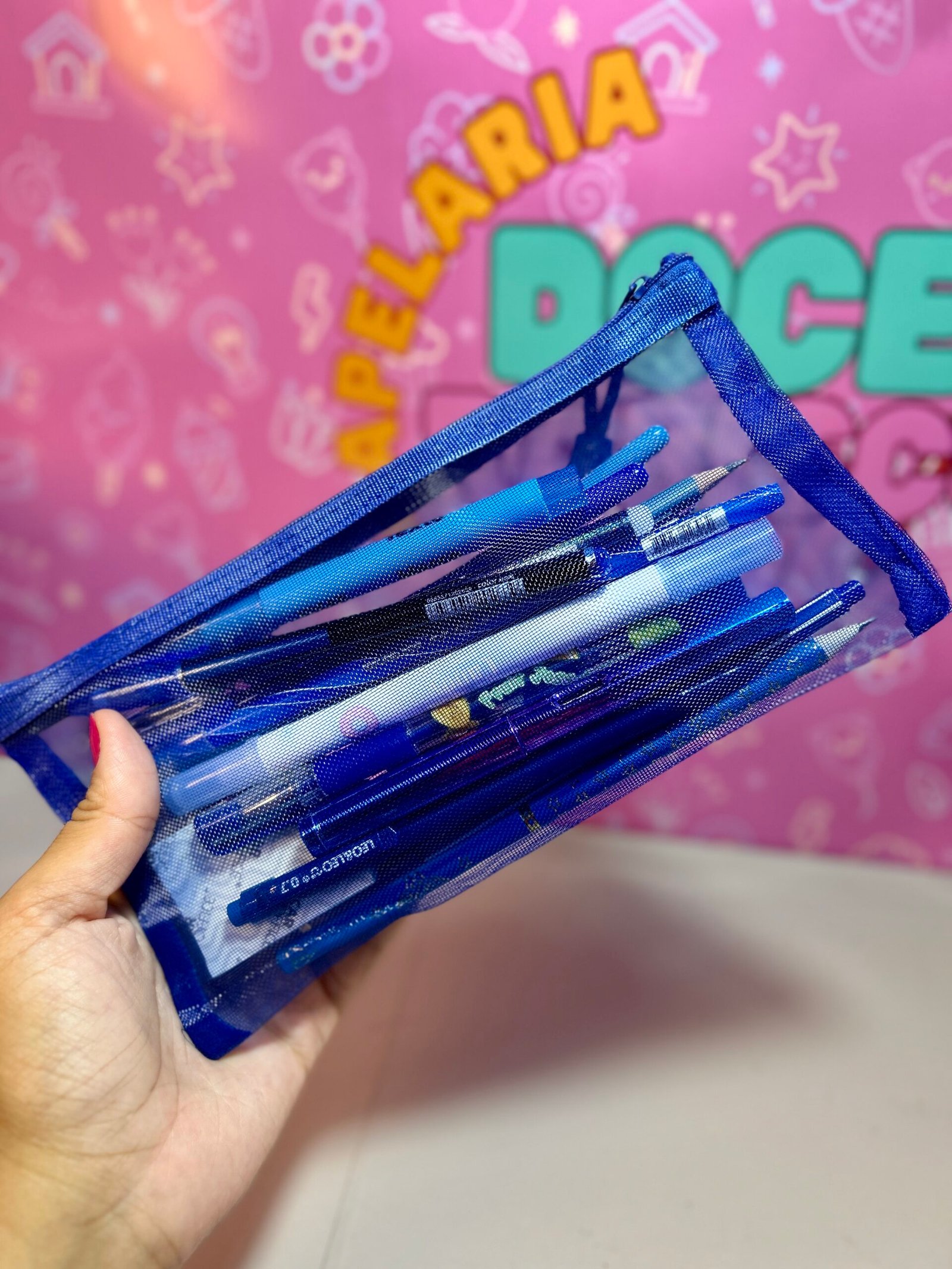 Kit Papelaria Completo 20 Itens com Bag Telinha ✨ Canetas Lápis Washi Tape e Acessórios - Imagem 9